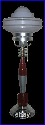 0846 G. F. Flash Gordon Art Deco Machine Age 1936 Rocket Ship Lamp