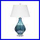 1 Light Contemporary Glass Table Lamp with Blue Gourd Style Base with Crystal