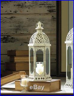 10 lot White 16 distressed Candle holder Lantern Lamp wedding table centerpiece
