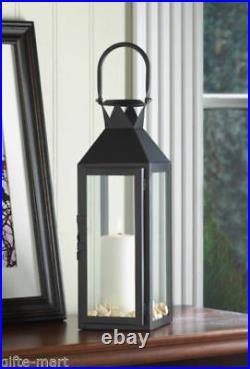10 lot large 15 tall BLACK Candle holder Lantern Lamp wedding table centerpiece