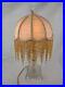 18 Tall Victorian Style Beaded Fringe Table Lamp With Crystal Glass Lamp Post
