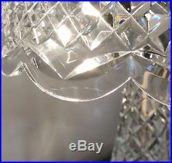 19 Waterford Crystal L11 Achill Electric Hurricane Table Lamp, Shade & Finial
