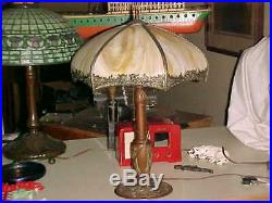 1920 ISCO Art Deco TABLE LAMP CARAMEL SLAG GLASS PENNSYLVANIA ESTATE