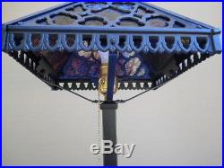 1920s ARTS & CRAFTS SLAG GLASS LAMP