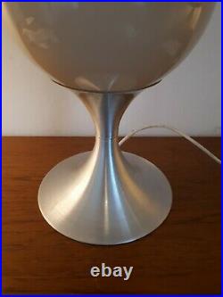1960s SPACE AGE CHROME AND GLASS TABLE LAMP