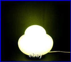 1970s TABLE LAMP ITALY SPACE AGE DESIGN GLASS CHROME VINTAGE MID CENTURY SPUTNIK