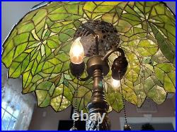 2 MatchingVintage Tiffany Style Lamp Stained Glass Home Used Great Cond See Pics