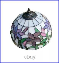 20 Vintage Stained Glass Tiffany Style Table Lamp Works Well Free Shipping