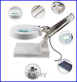 20X Loupes Glass Lens Diopter Desk Table Lighting LED Magnifier Lamp Light