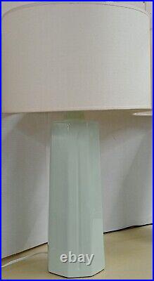 22 Seafoam Green Table Lamp Only (no Shade) Robert Abbey Hexagonal Glass