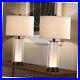 23.25'' Glass Table Lamp Set with Built-in glass table lamp with night light