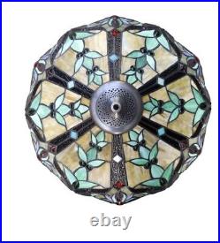 23 Tiffany Style Victorian Stained Glass Double Lit Table Accent Reading Lamp