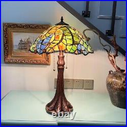 24 2 light Stained Glass Table Lamp