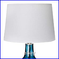 27 Deep Blue Glass Table Lamp