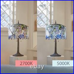 29.5 Wisteria Leaded Glass Stained Glass Table Lamp