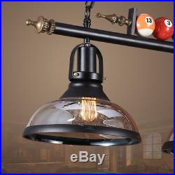 3 Light Metal Ball Design Pool Table Light Billiard Pendant Lamp Ceiling Fixture