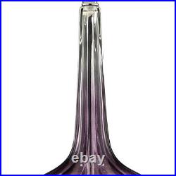 30 Purple Ombre Glass Table Lamp with Beige Shade