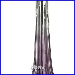 30 Purple Ombre Glass Table Lamp with Beige Shade