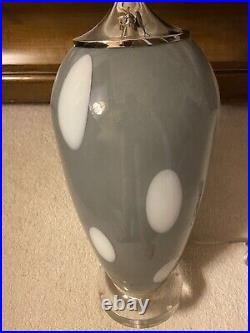 31 Grey & White Glass Table Lamps Set Of 2