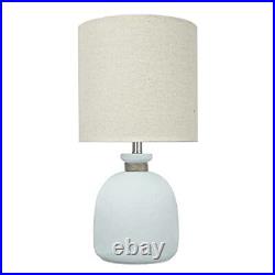 40141A, 19 1/2 High Modern Glass Table Lamp, Pale Blue Glass Finish with Dru