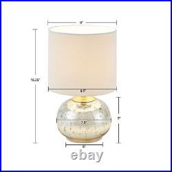 510 Design Metallic Glass Table Lamp -Modern Decor Gold Bedside Nightstand