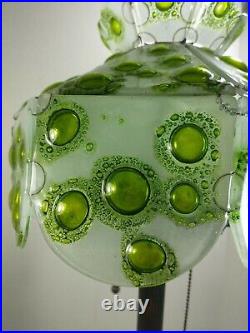 70 style Green Marble Fused Art Green Glass Retro Lamp