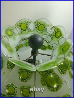 70 style Green Marble Fused Art Green Glass Retro Lamp