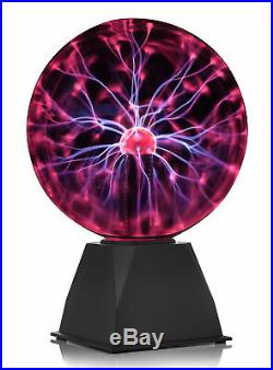 8 Plasma Ball Globe Light Glowing Table Lamp Sound Touch Activated Disco Party