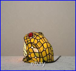 A Big Fat Frog Stained Glass Handcrafted Night Light Table Desk Lamp. Cute
