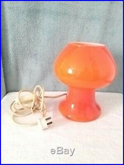 A PROVA 1970s RETRO VINTAGE ITALIAN STUDIO ART GLASS TABLE LAMP (2621)