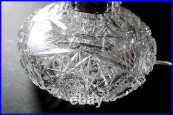 ABCG American Brilliant Cut Glass Crystal Vanity Boudoir Table Lamp Hubbell