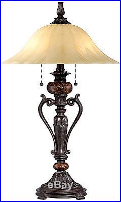 Accent Antique Table Lamp Desk Light Bedside Side Nightstand Bedroom Shade New