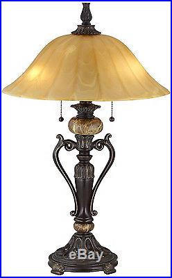 Accent Antique Table Lamp Desk Light Bedside Side Nightstand Bedroom Shade New