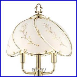 Accent Table Lamps 19 1/2 Set of 2 Touch Switch Brass Glass for Bedroom