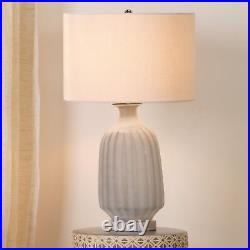 Alden Décor Eden Glass Table Lamp, Grey Grey