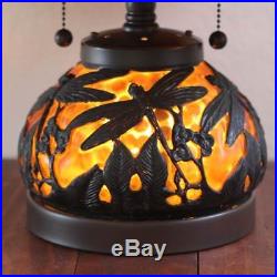 Americana Mica Dragonfly Table Lamp Handcrafted 17 Shade