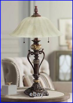 Amor Traditional Table Lamp 26 High Bronze Champagne Glass for Bedroom Bedside