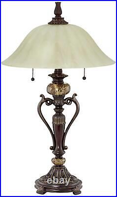 Amor Traditional Table Lamp 26 High Bronze Champagne Glass for Bedroom Bedside