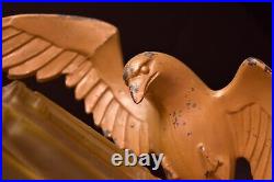 Antique ART DECO Eagle BIRD OPEN WING Figural Sparrow SCULPTURE Table lamp Light