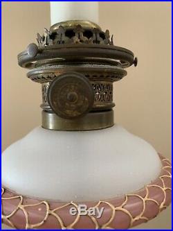 Antique Bohemian Baccarat Style Glass Snake Vase Lamp