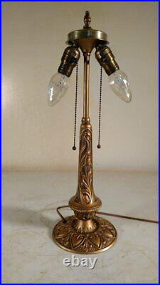 Antique Chicago Lamp Base for slag/leaded glass marked 1907 Handel Era