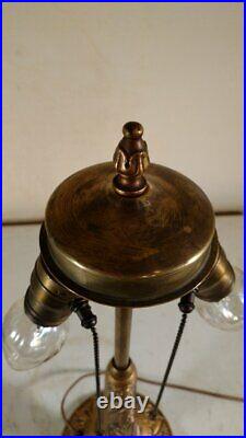 Antique Chicago Lamp Base for slag/leaded glass marked 1907 Handel Era