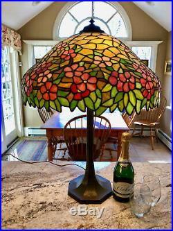 Antique Leaded Glass Table Lamp By Unique