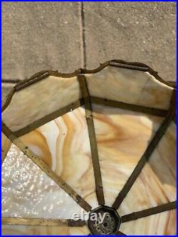 Antique Miller SLAG GLASS Table Lamp /slightly Damaged/