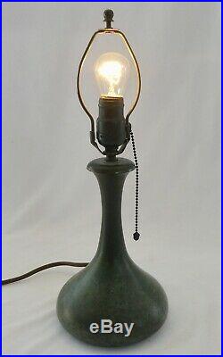 Antique Pairpoint Signed Vase-Shaped Lamp + Leaded Stained Glass Shade withFinial
