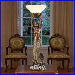 Antique Style Greek Goddess Offering Mermaid 39 Illuminated Sculptural Lamp
