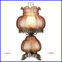 Antiqued Rose Court Victorian-Style Hurricane 17 Sculpture Table Lamp