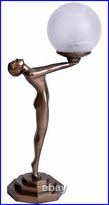 Art Deco table lamp women sculpture female erotic Bauhaus Art Nouveau figure new