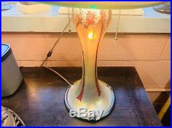 Authentic Carl Radke Phoenix Studios large 18 hand blown Cherry Blossom Lamp