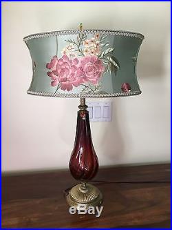 Authentic Kinzig Ruby Rose Table Lamp. NWOT. Retails for $790